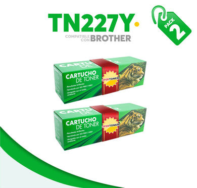 2 Pza Tóner TN227Y Compatible con Brother