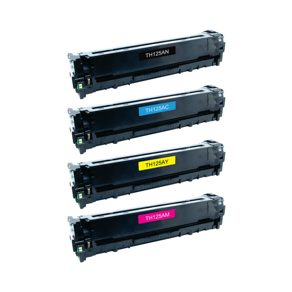 Pack Toner Color 125A 128A 131A CB540A / CB541A / CB542A / CB543A Corona Compatible con HP
