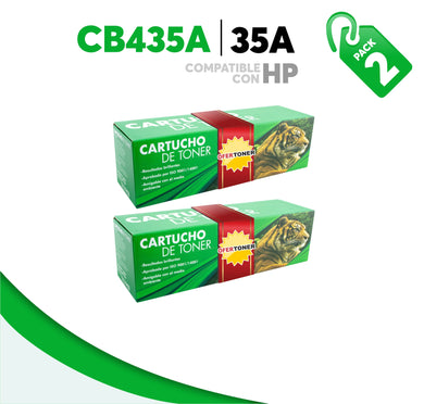 2 Pza Tóner 35A Compatible con HP CB435A