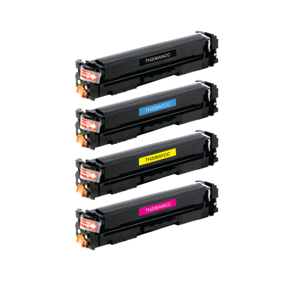 Pack Toner Color 206A W2110A / W2111A 7 W2112A / W2113A CON CHIP Corona Compatible con HP