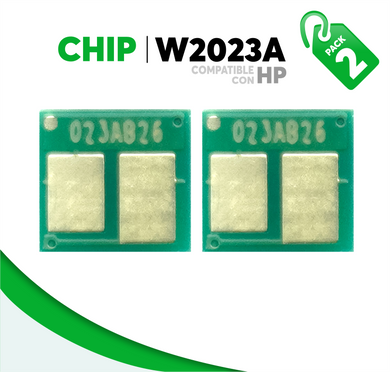 2 Pza Chip para Tóner 414A Compatible con HP W2023A
