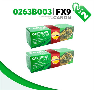 2 Pza Tóner FX9 Compatible con Canon 0263B003AA