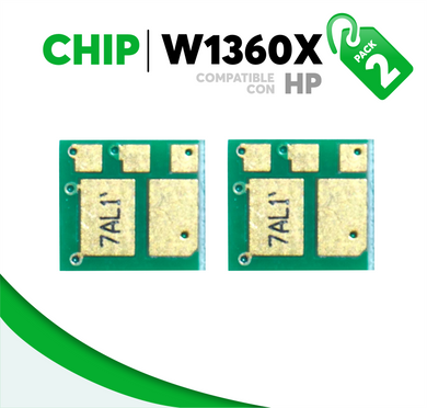 2 Pza Chip para Tóner 136X Compatible con HP W1360X