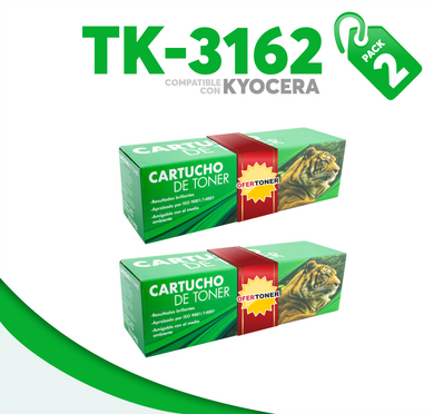 2 Pza Tóner TK-3162 Compatible con Kyocera