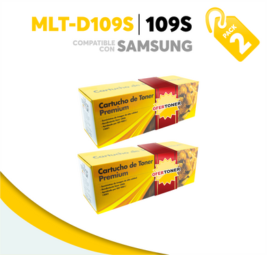 2 Pza Tóner 109 Compatible con Samsung MLT-D109S