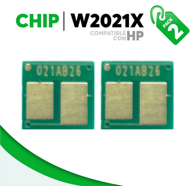 2 Pza Chip para Tóner 414X Compatible con HP W2021X