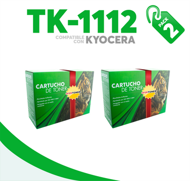 2 Pza Tóner TK-1112 Compatible con Kyocera