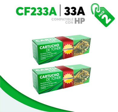 2 Pza Tóner 33A Compatible con HP CF233A