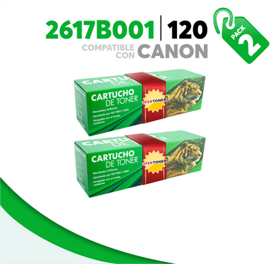 2 Pza Tóner 120 Compatible con Canon 2617B001