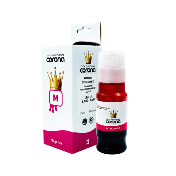 Tinta Corona Compatible Con Canon GI13 Magenta 60ml
