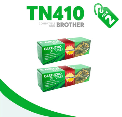 2 Pza Tóner TN410 Compatible con Brother