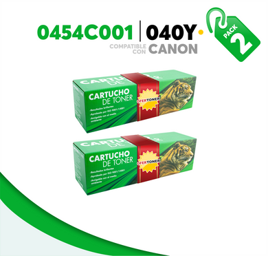 2 Pza Tóner 040Y Compatible con Canon 0454C001