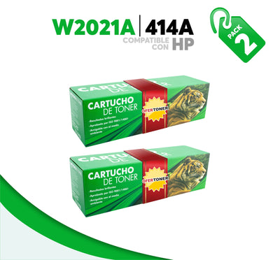 2 Pza Tóner 414A Compatible con HP W2021A