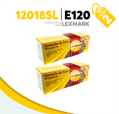 2 Pza Tóner E120 Compatible con Lexmark 12018SL