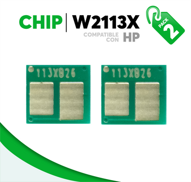 2 Pza Chip para Tóner 206X Compatible con HP W2113X
