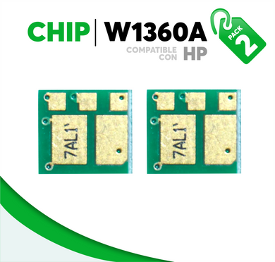 2 Pza Chip para Tóner 136A Compatible con HP W1360A