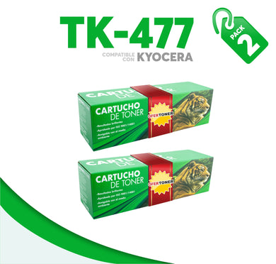 2 Pza Tóner TK-477 Compatible con Kyocera