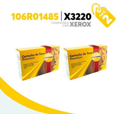 2 Pza Tóner X3220 Compatible con Xerox 106R01485