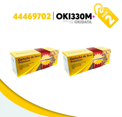 2 Pza Tóner OKI330M Compatible con Okidata 44469702