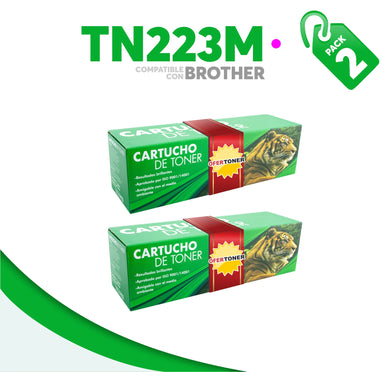 2 Pza Tóner TN223M Compatible con Brother