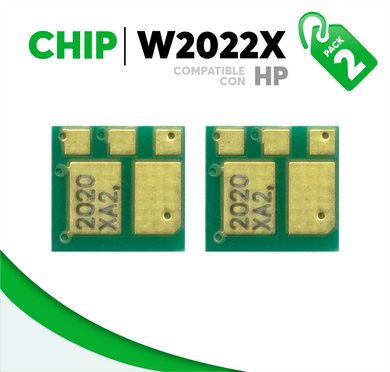 2 Pza Chip para Tóner 414X Compatible con HP W2022X