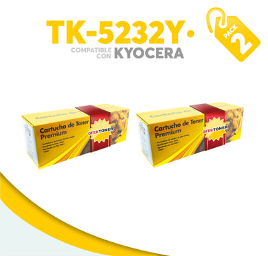 2 Pza Tóner TK-5232Y Compatible con Kyocera