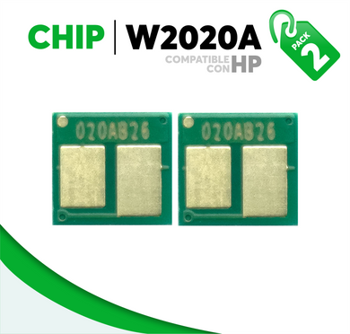 2 Pza Chip para Tóner 414A Compatible con HP W2020A