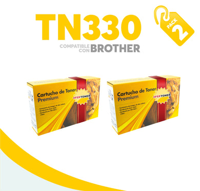 2 Pza Toner TN330 Compatible con Brother