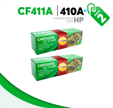 2 Pza Tóner 410A Compatible con HP CF411A