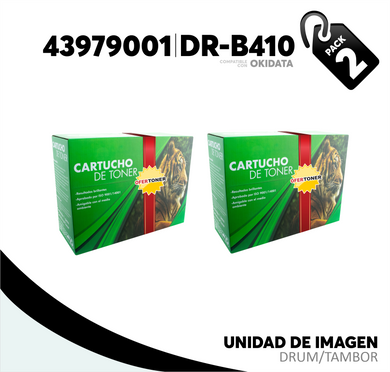 2 Pza Unidad de Imagen DRB410 Compatible con Okidata 43979001