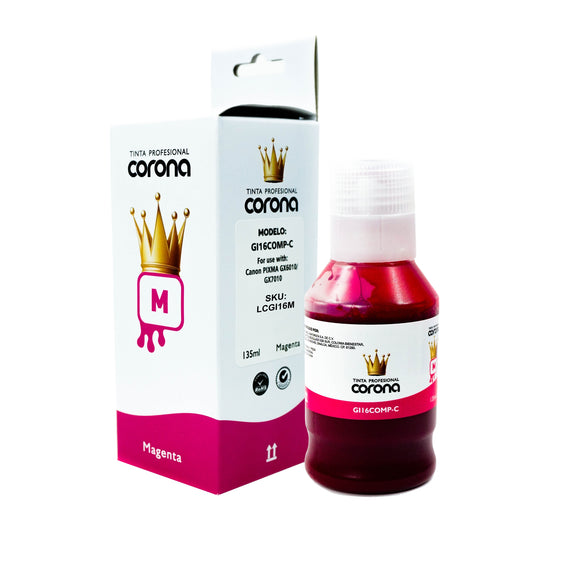 Tinta Corona Compatible Con Canon GI16 Magenta 135ml