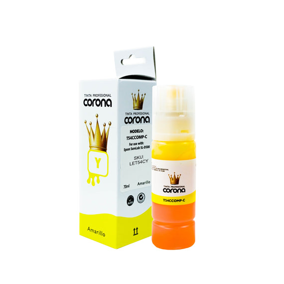 Tinta Corona Compatible Con Epson T54C Amarillo 70ml