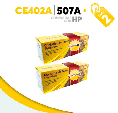 2 Pza Tóner 507A Compatible con HP CE402A