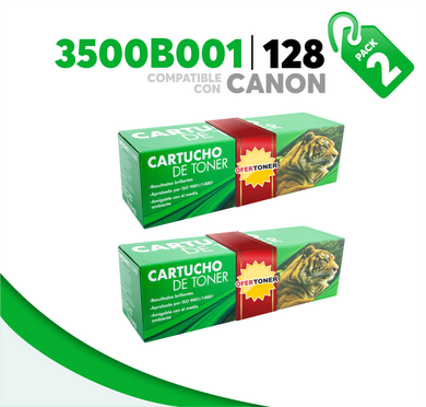 2 Pza Tóner 128 Compatible con Canon 3500B001