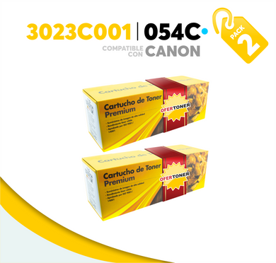 2 Pza Tóner 054C Compatible con Canon 3023C001AA