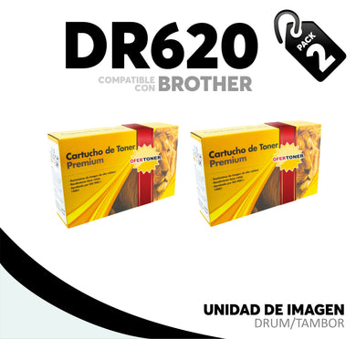 2 Pza Unidad de Imagen DR620 Compatible con Brother