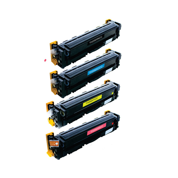 Pack Toner Color 206X W2110X / W2111X / W2112X / W2113X CON CHIP Corona Compatible con HP