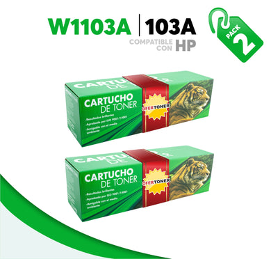 2 Pza Tóner 103A Compatible con HP W1103A