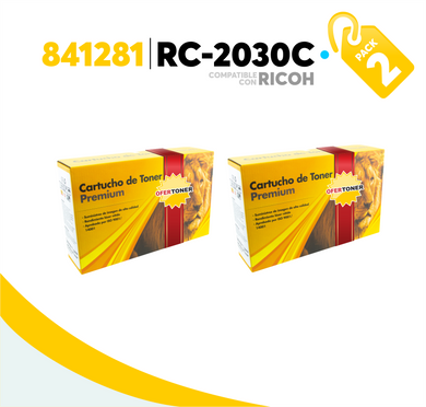 2 Pza Tóner RC-2030C Compatible con Ricoh 841281