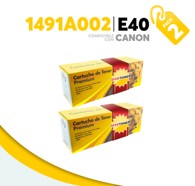 2 Pza Tóner E40 Compatible con Canon 1491A002