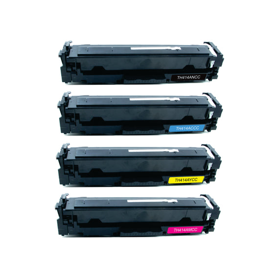 Pack Toner Color 414A W2020A / W2021A / W2022A / W2023A CON CHIP Corona Compatible con HP