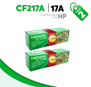 2 Pza Tóner 17A Compatible con HP CF217A