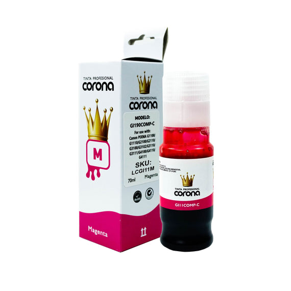 Tinta Corona Compatible Con Canon GI11 Magenta 70ml