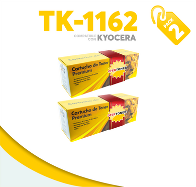 2 Pza Tóner TK-1162 Compatible con Kyocera