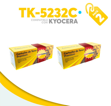 2 Pza Tóner TK-5232C Compatible con Kyocera