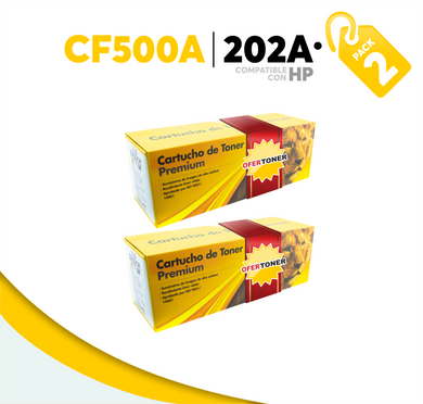 2 Pza Tóner 202A Compatible con HP CF500A