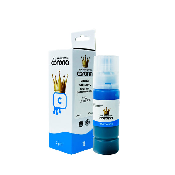 Tinta Corona Compatible Con Epson T54C Cian 70ml