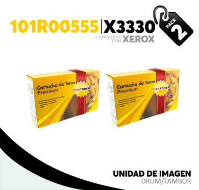 2 Pza Unidad de Imagen X3330 Compatible con Xerox 101R00555
