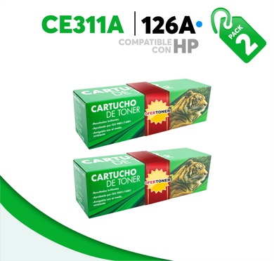 2 Pza Tóner 126A Compatible con HP CE311A