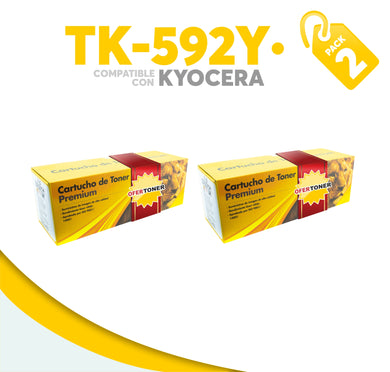 2 Pza Tóner TK-592Y Compatible con Kyocera